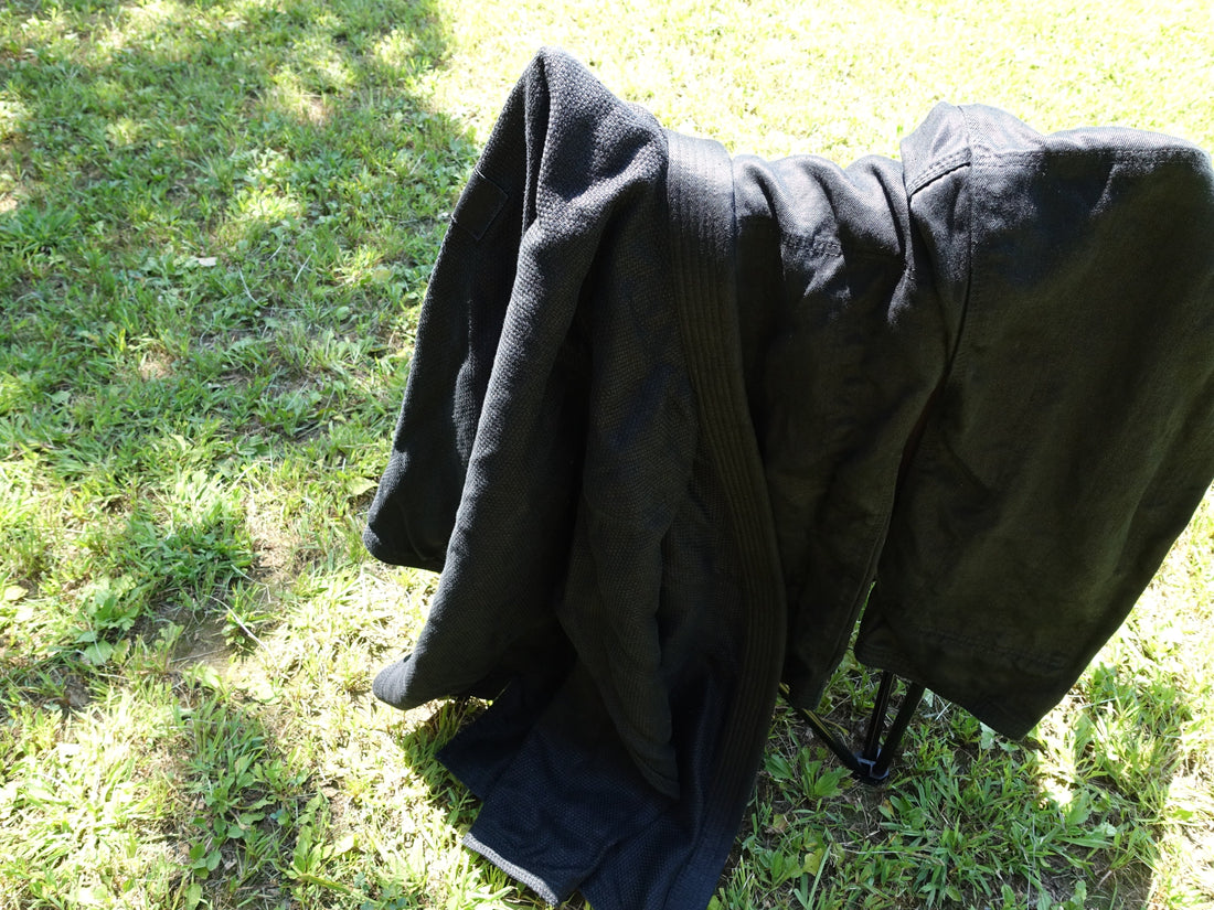 BJJ gi drying during summer after training.